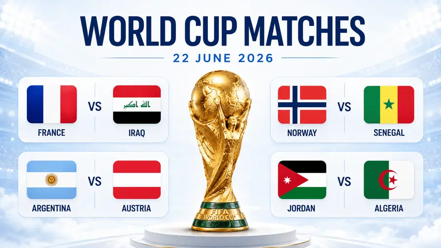 World Cup Matches June 22 2026 image